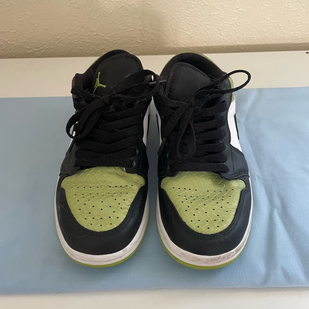 Black and Green Jordans